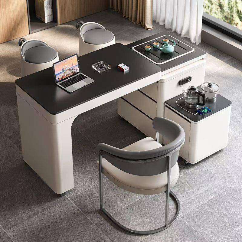 家用茶桌旋转伸缩移动现代小户型阳台桌椅组合一体简约客厅小茶