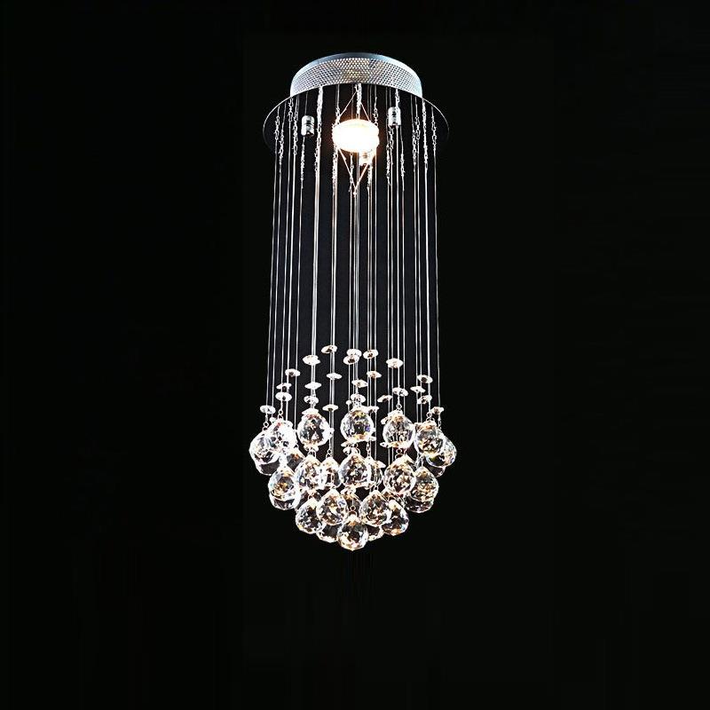 轻奢水晶小吊灯过道灯走廊玄关阳台灯楼梯间吧台现代简约餐吊灯具
