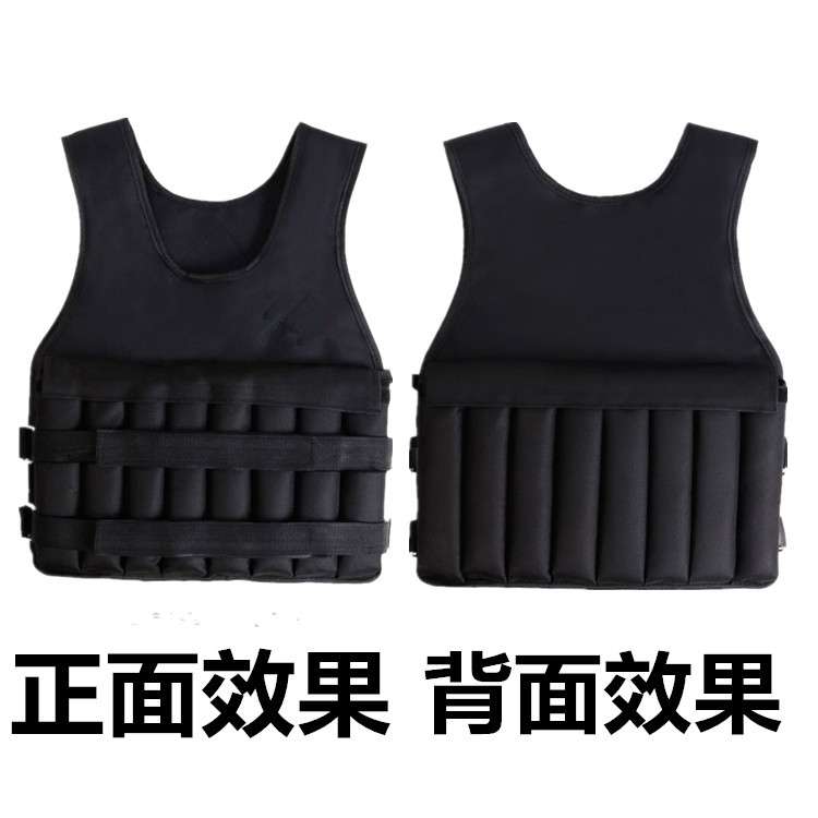 负重沙袋背心马甲跑步健身负重背心沙袋马甲单双扣沙背心体能训练