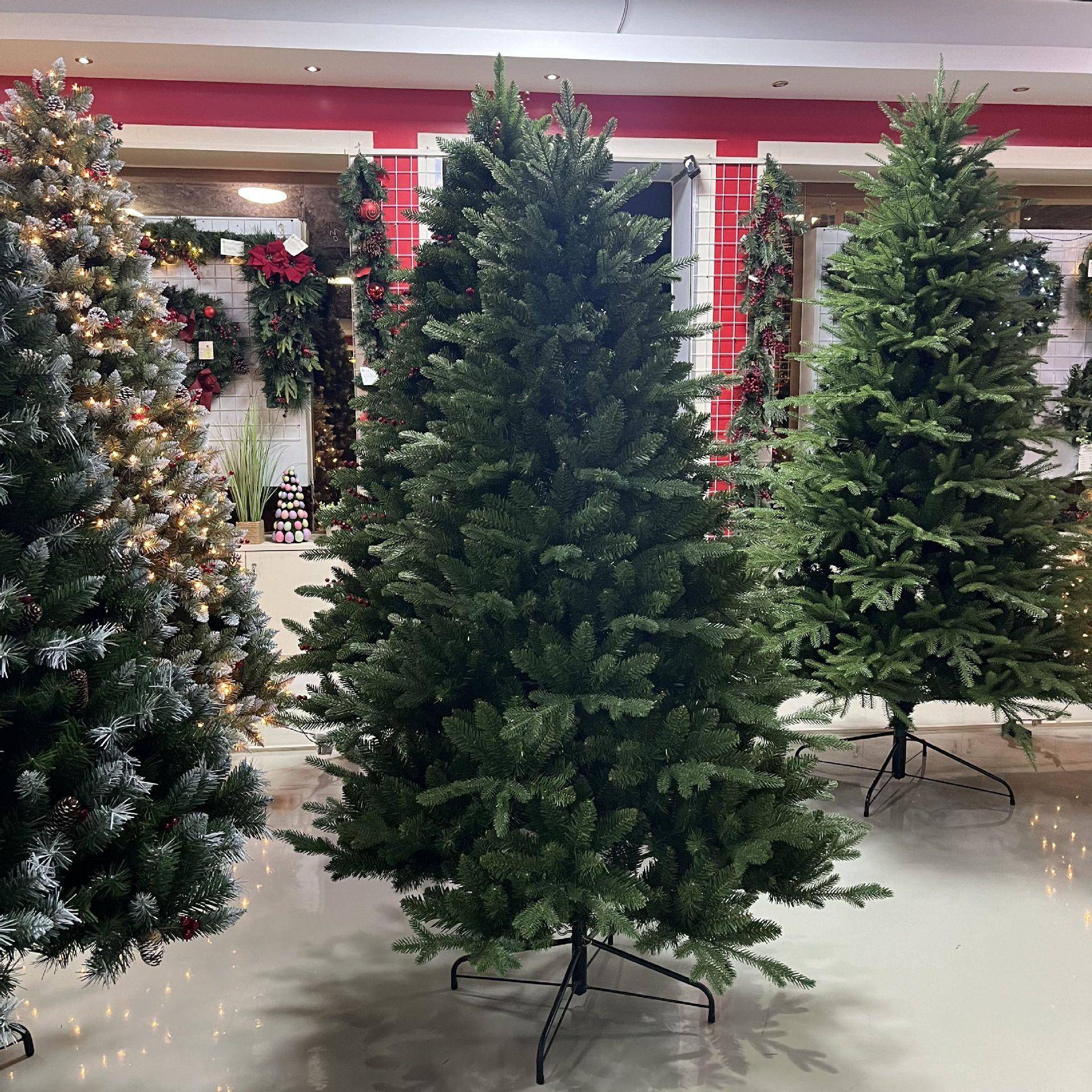 豪华1.5米1.8米圣诞树PVC植绒圣诞树雪松圣诞装饰led带灯圣诞树