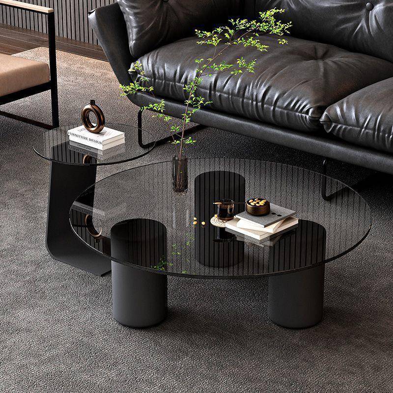 轻奢岩板玻璃茶几客厅家用现代简约小户型沙发茶几2025新款