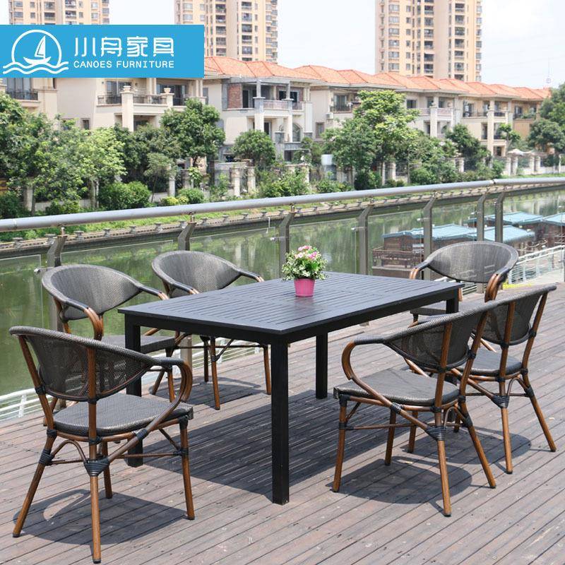 户外藤编桌椅休闲庭院阳台藤椅室外露天防水防晒咖啡厅奶茶店椅子