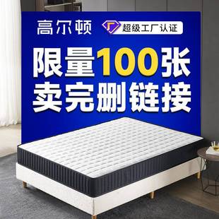 高尔顿星级酒店家用老人儿童护脊硬垫席梦思整网弹簧环保椰棕床垫