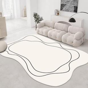 椭圆形可擦洗pvc地垫客厅茶几卧室不规则皮革地毯异形免洗pu防水