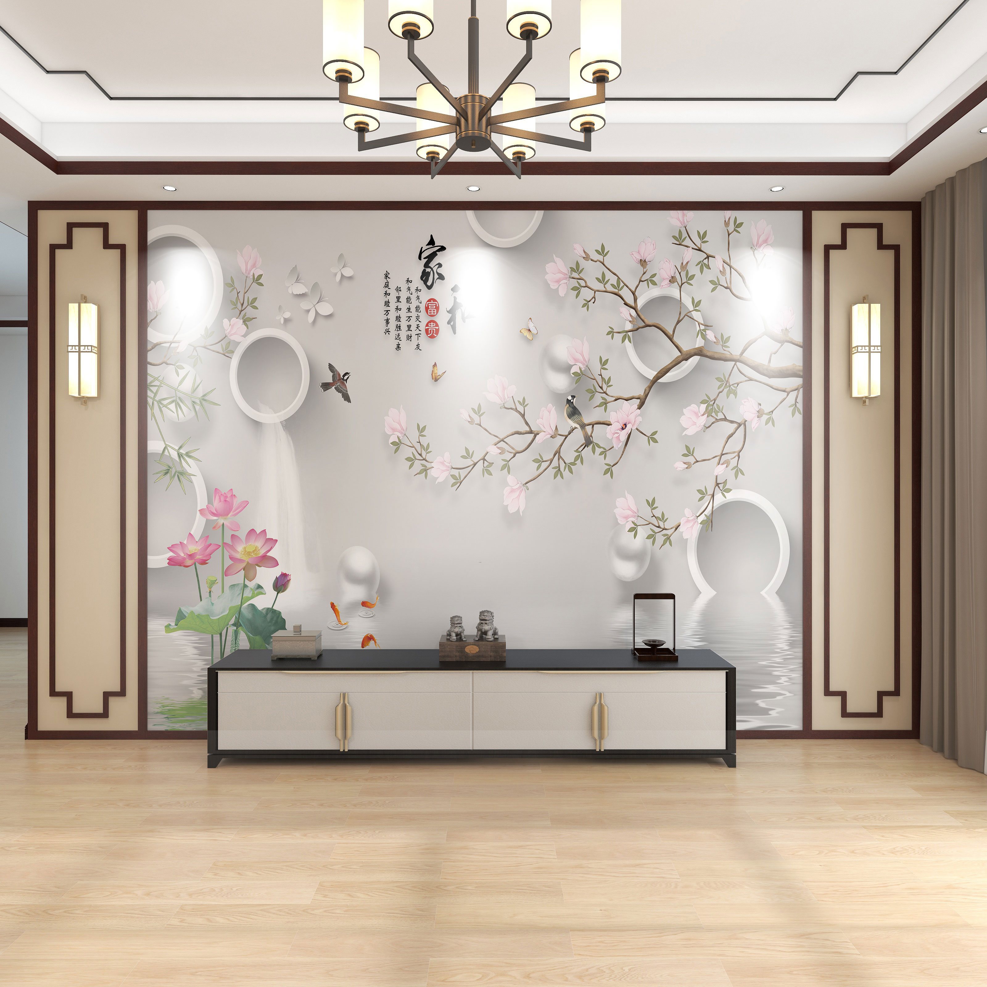 墙纸定制大气3d立体现r代简约电视背景墙壁纸客厅壁布卧室墙布壁