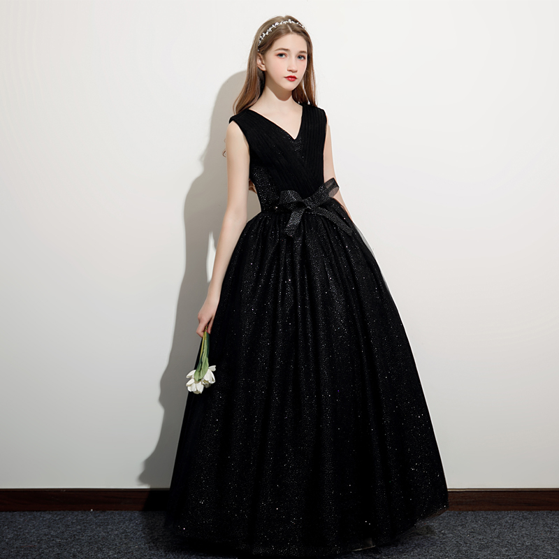 女大童小提琴音j乐会演奏钢琴演出晚礼服重工儿童艺考主持人公主