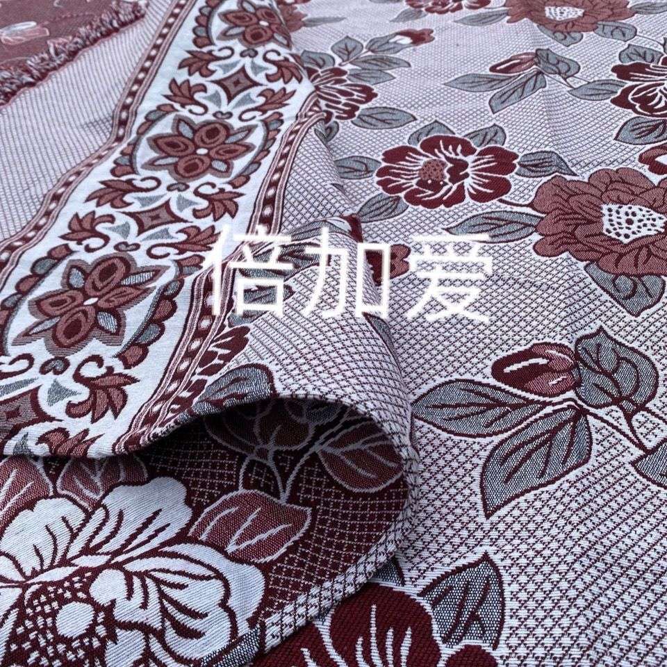 老式粗布床单线毯子双人床单盖毯沙发巾榻榻米炕单线毯4米加厚