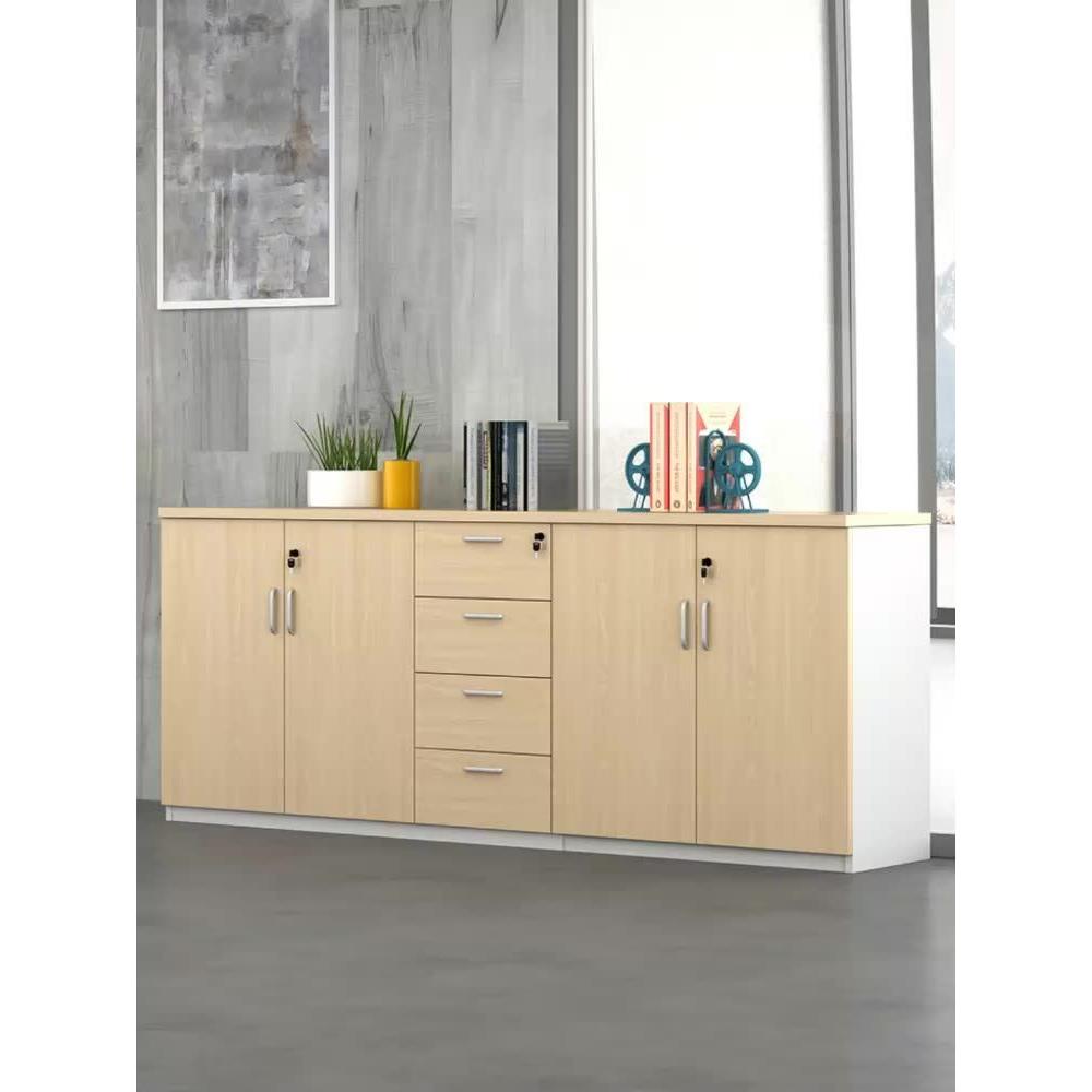 木质资料柜档案柜办公带锁地柜办公室隔断柜文件柜柜子矮柜储物柜