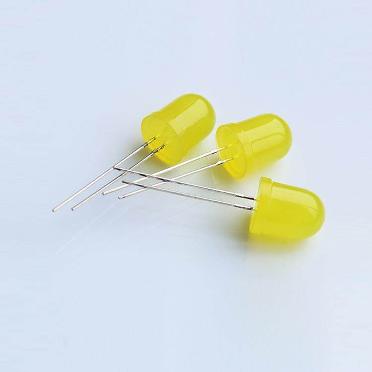 8MM黄发黄LEDled发光二极10MM白发黄 F8黄发黄灯珠超高亮