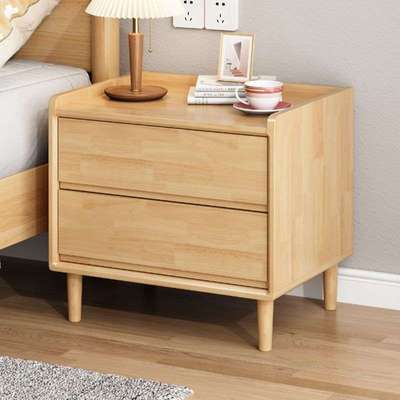 实木床头柜橡胶木卧室床边柜置物柜小型简易储物柜深度35cm供应链