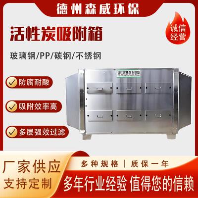 废气吸附净化装置漆雾废气环保处理二级干式过滤箱活性炭吸附箱