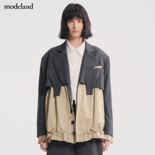 FLAT解构拼接中性风西装 MONO 外套modeland买手店 设计师款