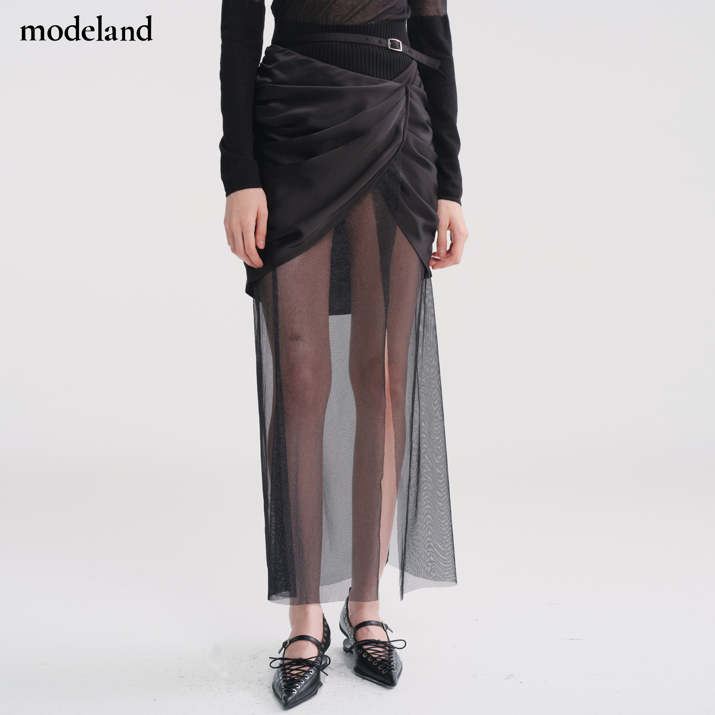 【设计师款】NOPHORA性感细闪网纱半裙小心机露腰设计买手店