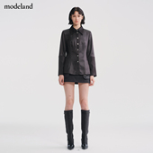 翻领上衣modeland买手店 收腰长袖 设计师款 NOPHORA修身