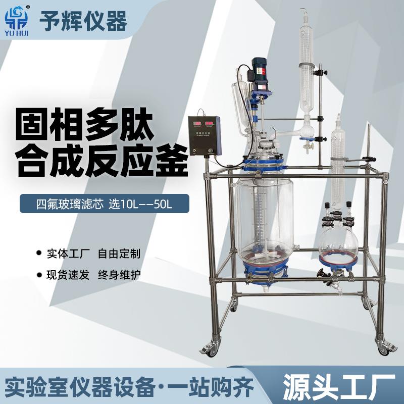 实验是固相多肽合成釜10L-50L结晶过滤玻璃反应釜