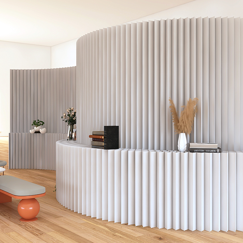 现代简约纸e隔断屏风纸墙挡板分隔神器房间玄关分隔办公室移动隔