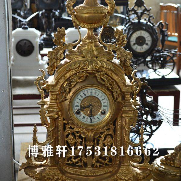 古典钟表纯铜发条上弦机械座钟欧式巴洛克镂空样板间壁炉条案台钟,家居饰品,座钟,淘宝优惠券,粉丝福利购,淘宝优惠卷