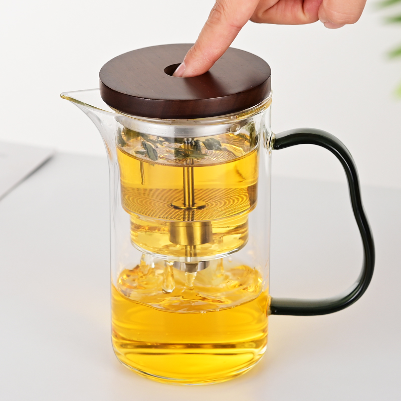 耐热玻璃按压式飘逸杯r冲茶器高档茶具茶水分离泡茶壶泡茶神器