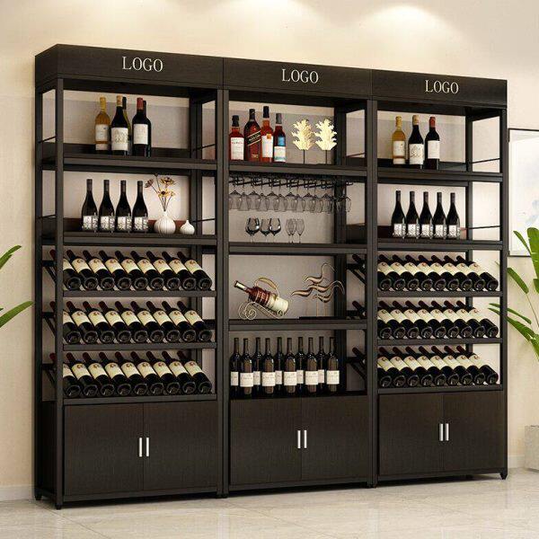 红酒柜家用酒架酒吧落地柜收纳铁艺展示架置物架酒杯欧式葡萄酒架