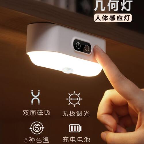 小夜灯可充电宿舍床上用小灯卧室床头磁吸学习看书台灯挂式墙壁灯