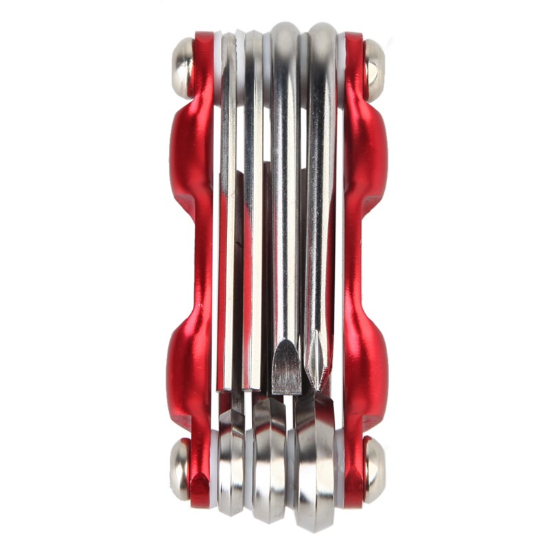 自行车修理工具6合一多功能组合工具装J车折叠工具修车工具内六角