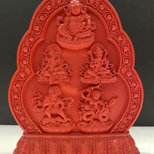 2024龙年朱砂摆件红黄黑白绿五色财神金木水火土五路财神鸿云场主