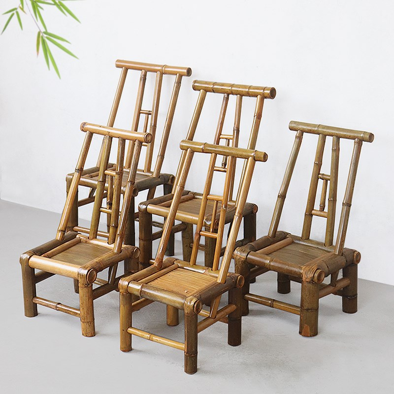 竹椅子靠背c户外庭院竹桌椅竹凳子手工座椅竹编家用休闲竹茶几竹