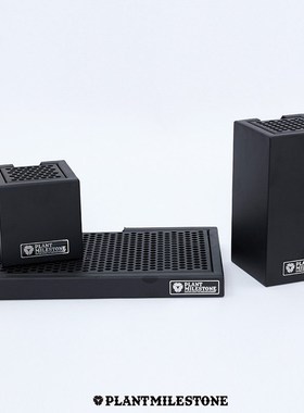 植物展示摆件潮流摆件花盆底托块根种植园艺底座板滤水Z金属置物