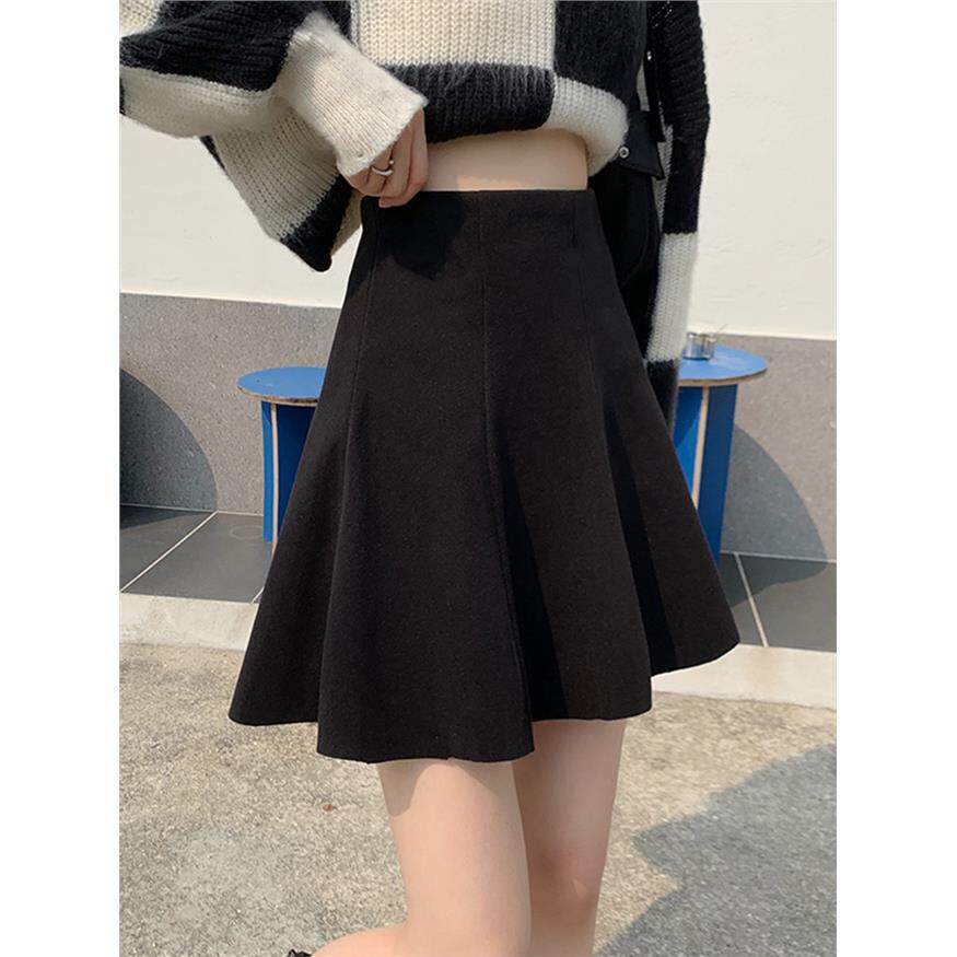百褶半身裙女秋冬A字裙大