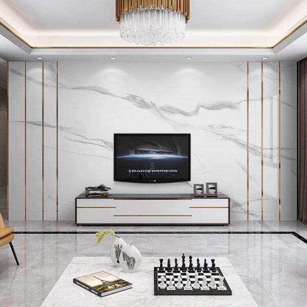 壁纸简约现代壁画客厅墙纸3d立体大气墙布仿大理石轻奢电视背景墙