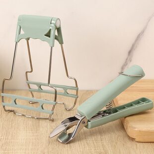 菜器碗夹盘子防滑盘不锈钢厨房隔热家用取蒸硅胶夹提夹防烫夹夹子