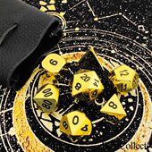 骰子nD克实心光面数字体苏鲁跑团亮全金属地下城与金色桌游龙正D