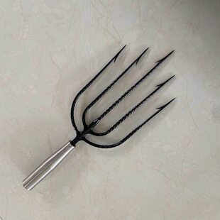 鱼叉头不锈钢鱼叉纯手工倒刺钢叉鱼神器叉鱼5齿尖排叉灯笼叉