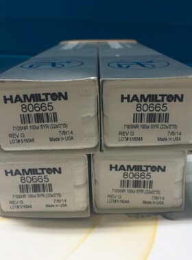 正品Hamilton 25ul 气相色谱仪手动进样针/尖头微量进样器 80400
