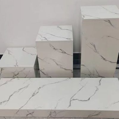 婚纱站烤漆增高展示台定制免木质仿大理石发光底座地台方形台模特