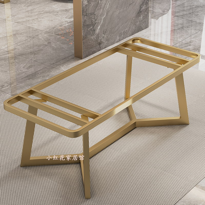 岩板桌脚支架不锈钢桌腿餐桌脚大理石桌子腿大板茶V桌茶几架子底