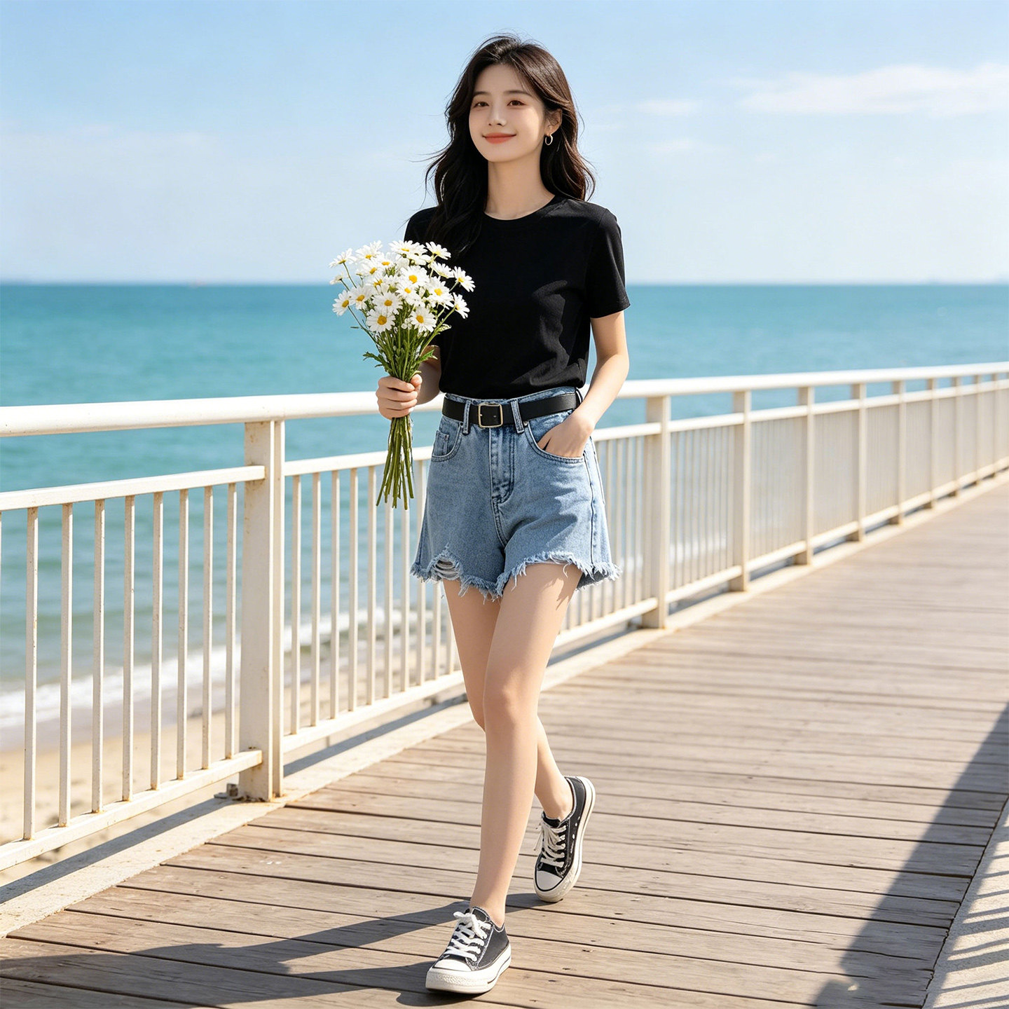 2026夏季新款破洞牛仔短裤女辣妹a字毛边阔腿ins潮小个子休闲裤子