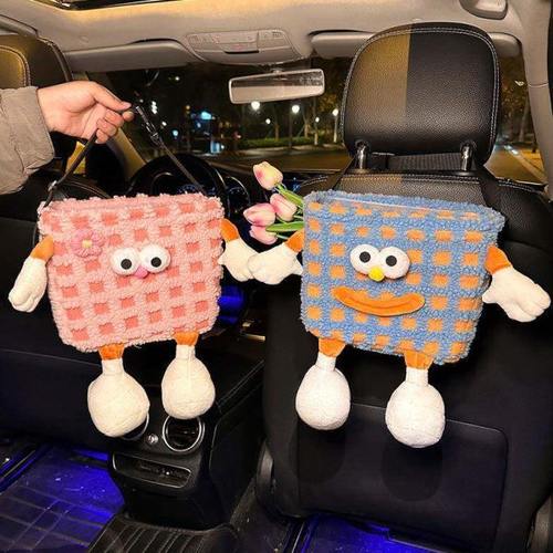 车载垃圾桶挂式车内垃圾袋汽车雨伞收纳置物桶可爱怪兽车用好物女