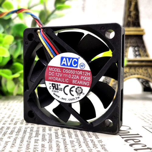 原装AVC DS05010R12H 5010 12v 0.22A 5CM PWM温控 静音 散热风扇
