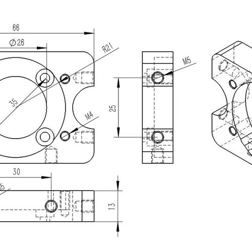 Robomaster独立悬挂电机座电机安装座M3508M2006RM36底盘轮组模块