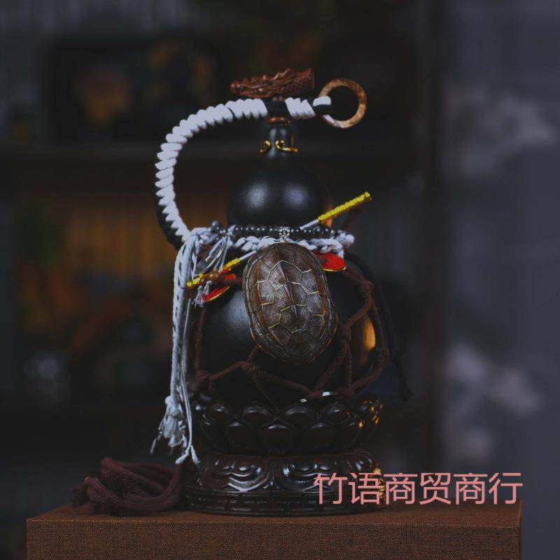 天然悟空非遗大漆随身葫芦仿古摆件纯手工水壶古风神话防渗酒壶