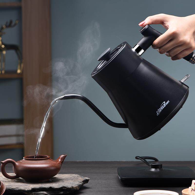 思迪乐长嘴电热水壶电茶壶烧水壶温度显示细嘴电开水壶手冲咖啡壶