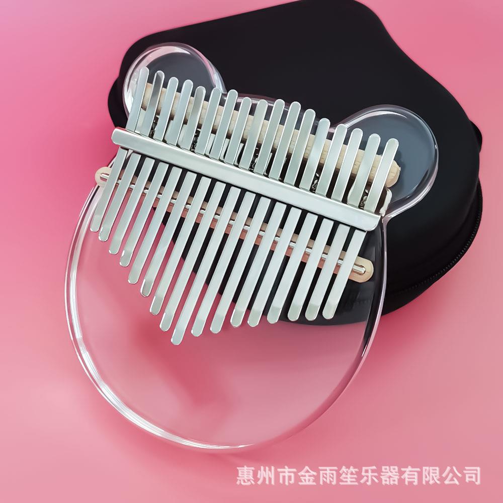 卡林巴水晶17音拇指琴 亚克力17音手指钢琴 透明卡林巴送琴普图片