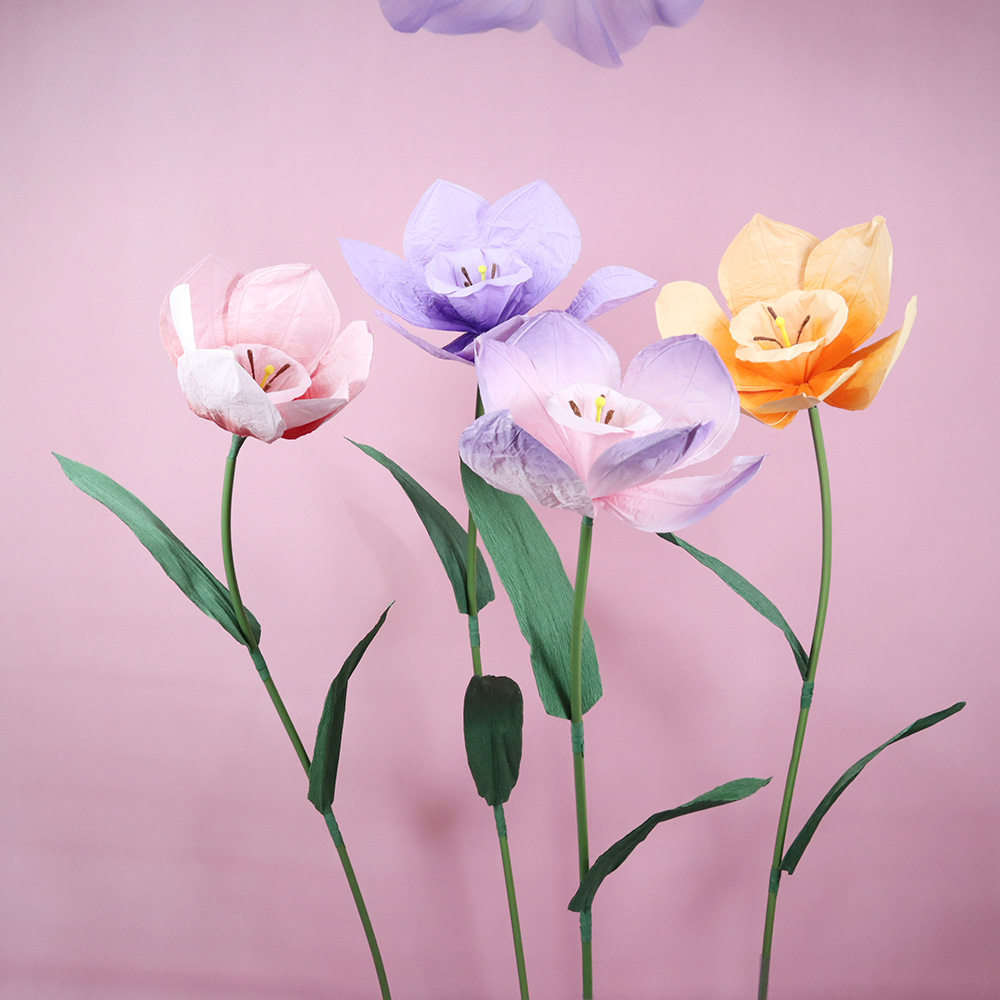 高端皱纹纸水仙花节日装饰商场橱窗婚礼活动拍摄道具大型纸花套装