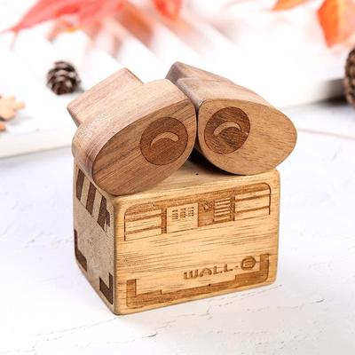 机器人总动员瓦力伊娃伊芙木雕摆件工艺品