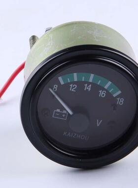 柴油机电池直流电压表 蓄电池电压表55MM 12V/24V 带灯 KZ