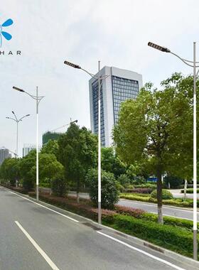 厂家LED路灯一体化新农村太阳能高杆路灯头热镀锌喷塑路灯杆