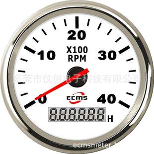 白色刻度盘 指针式 转速表4K