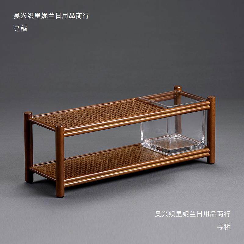 竹制养鱼缸养花几盆景绿植水培植物花台架案几中式茶具置物博古架