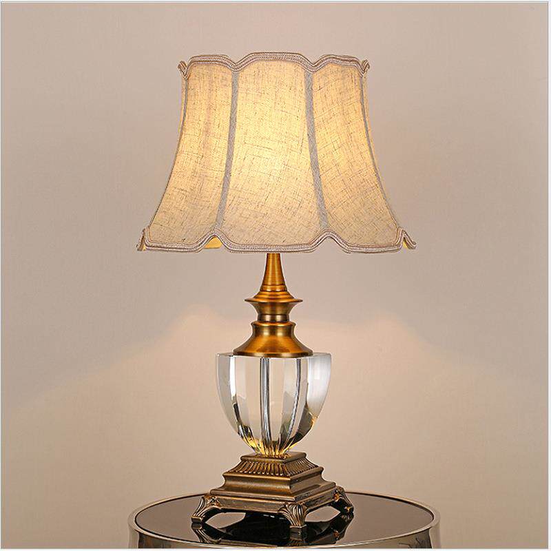 美式高档水晶落地灯 简约欧式酒店客房配套台灯卧室客厅 厂家直销